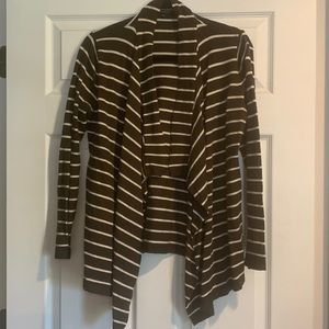 Staccato Olive Striped Cardigan - Size S